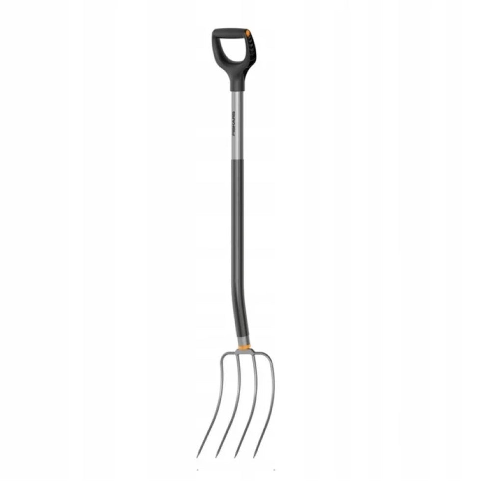 Widły do kompostu Fiskars Ergonomic 1070711 z wygiętym trzonkiem i uchwytem D