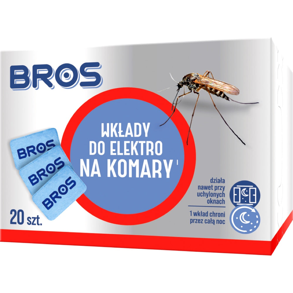 Opakowanie 20 wkładów do elektrofumigatora na komary Bros