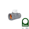 Szaro-pomarańczowy zawór z białym pokrętłem Bradas White Line WL-2232 z przywieszką producenta
