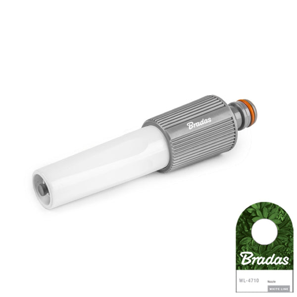 Biało-szara regulowana dysza prosta Bradas White Line WL-4710 z nyplem do szybkozłącza