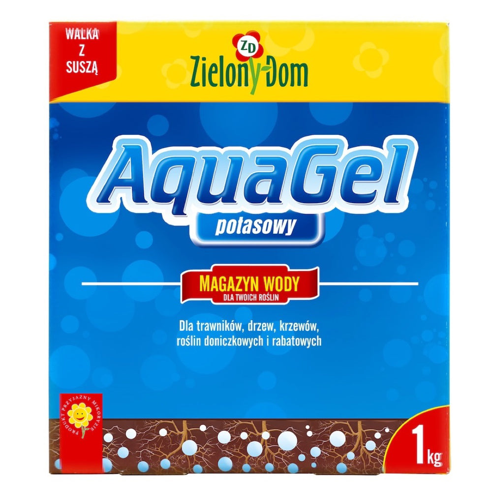 Pudełko 1 kg hydrożelu potasowego AquaGel firmy Zielony Dom