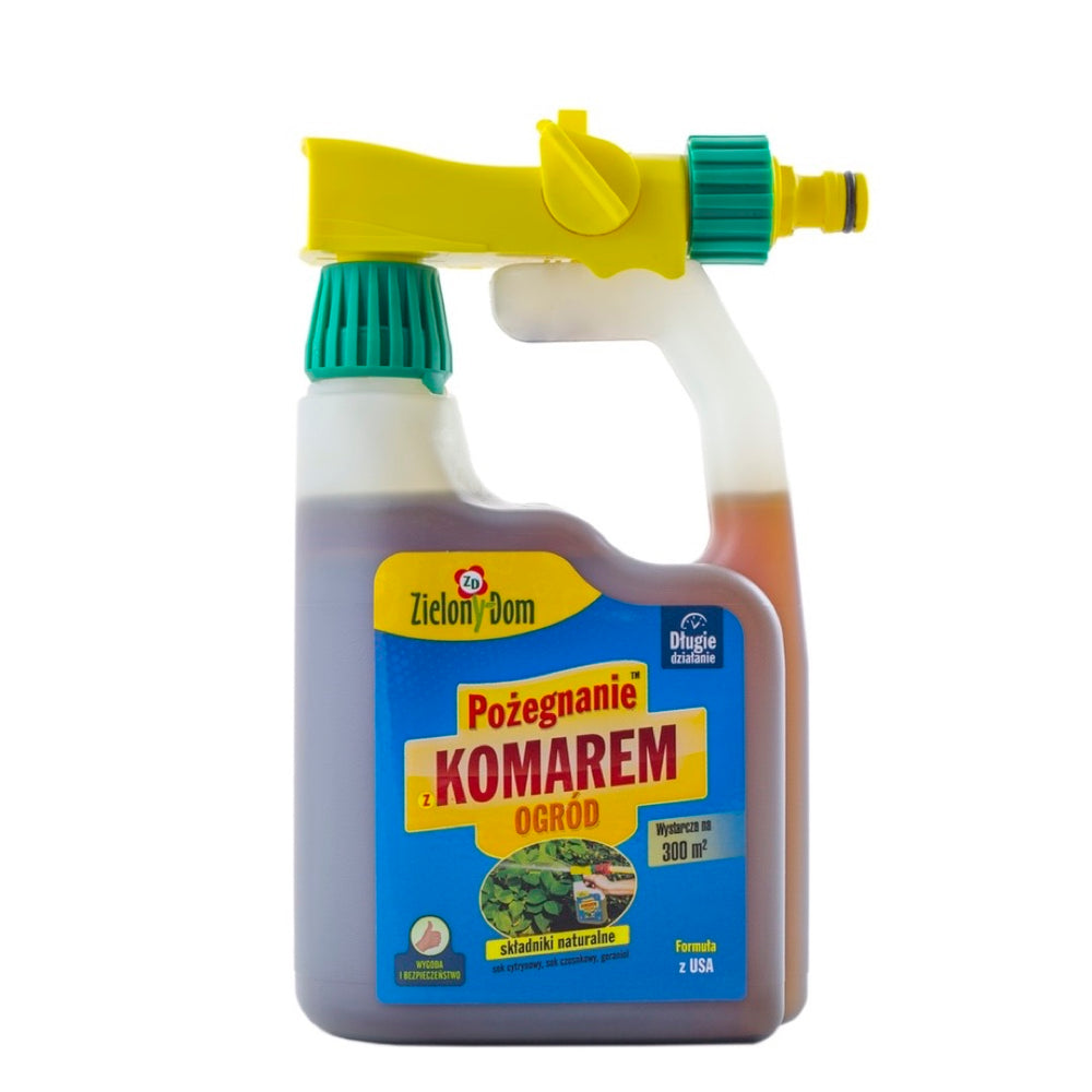 Kanister Zielony Dom Pożegnanie z komarem 950 ml z rozpylaczem do węża