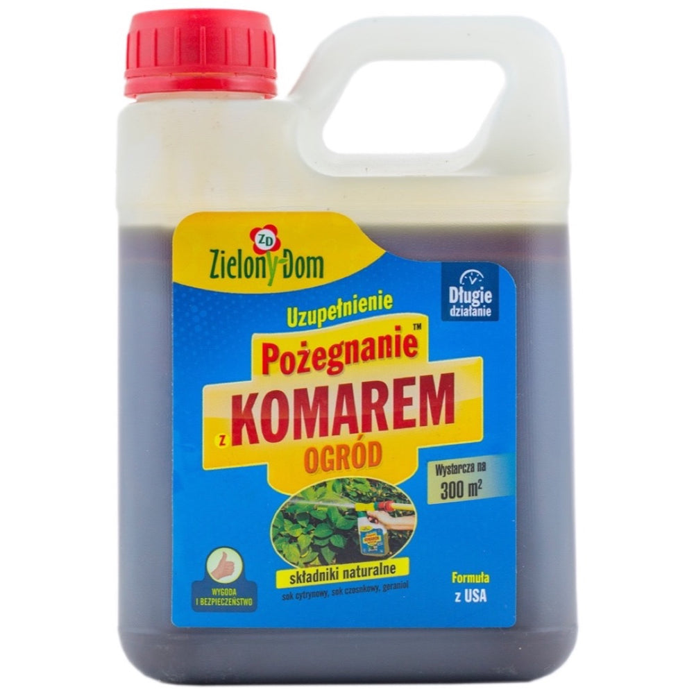 Kanister Zielony Dom Pożegnanie z komarem 950 ml, wersja z uzupełnieniem