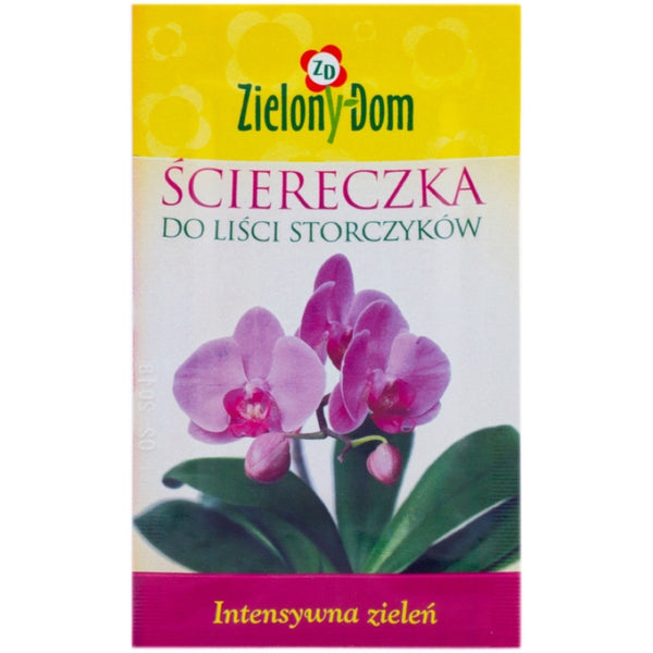 Saszetka ściereczki czyszcząco-nawożącej do liści storczyków firmy Zielony Dom